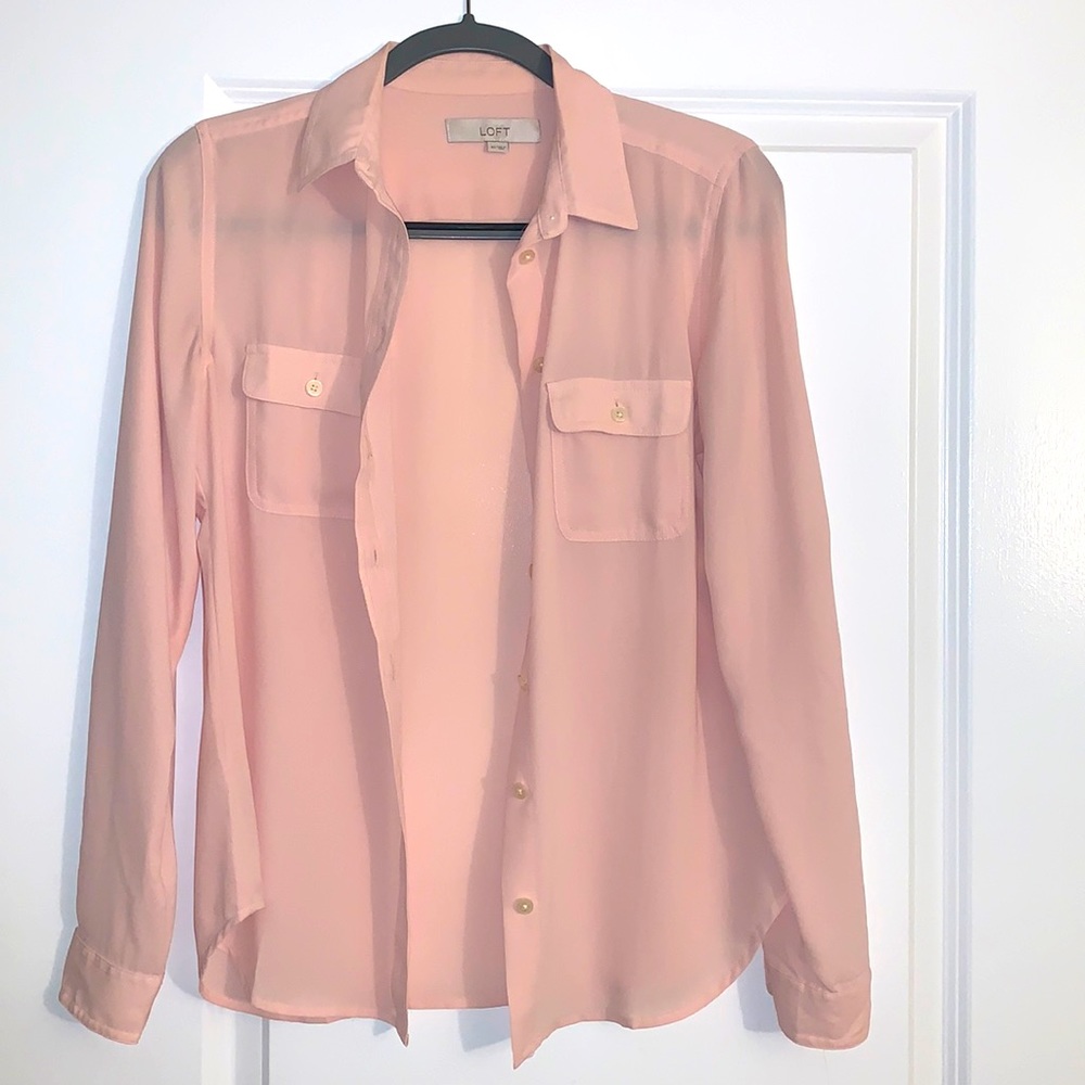 XS Loft button up blouse
